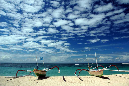 La spiaggia di Nusa Dua a Bali La spiaggia di Nusa Dua a Bali