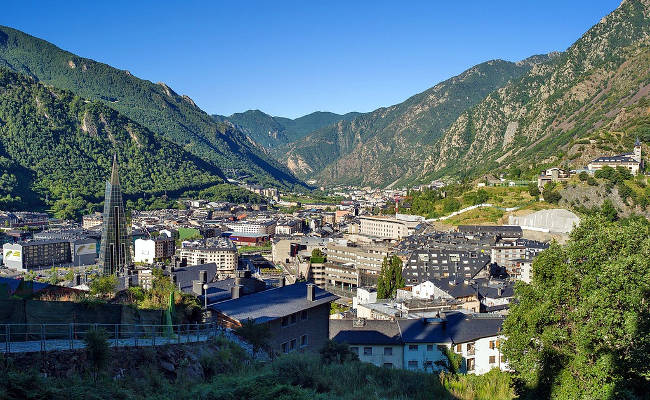 Andorra La Vella, capitale del Principato di Andorra.