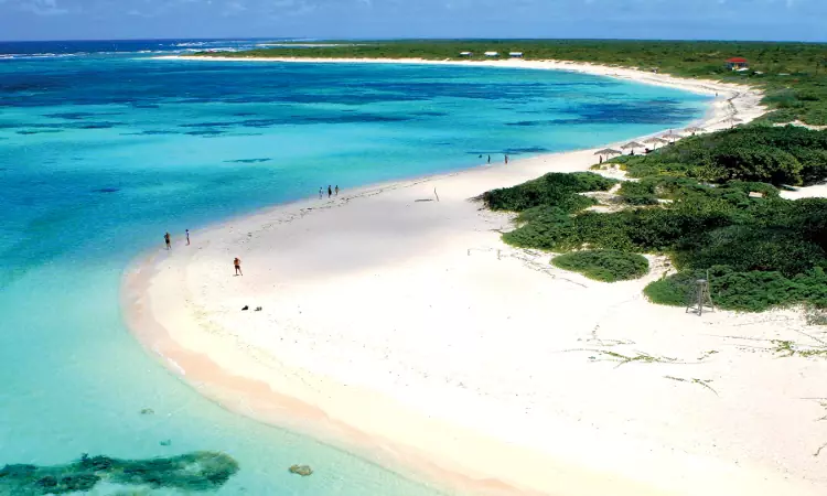 Una meravigliosa spiaggia caraibica di Anegada, Isole Vergini Britanniche.
