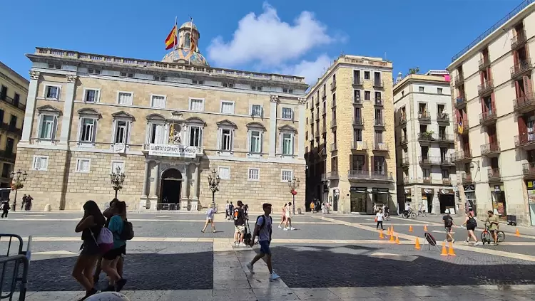 Plaza Sant Jaume a Barcellona.