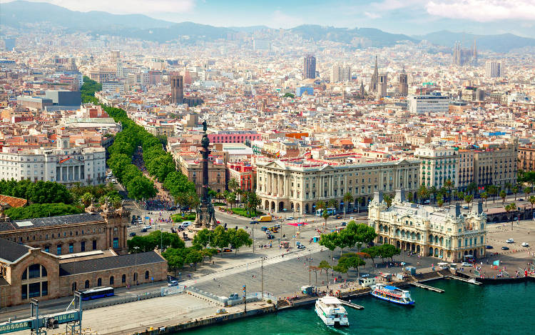 Panorama di Barcellona in Spagna, una delle città da visitare.