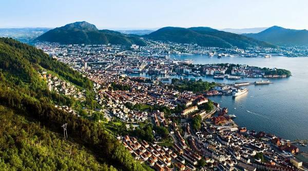 Bergen in Norvegia.