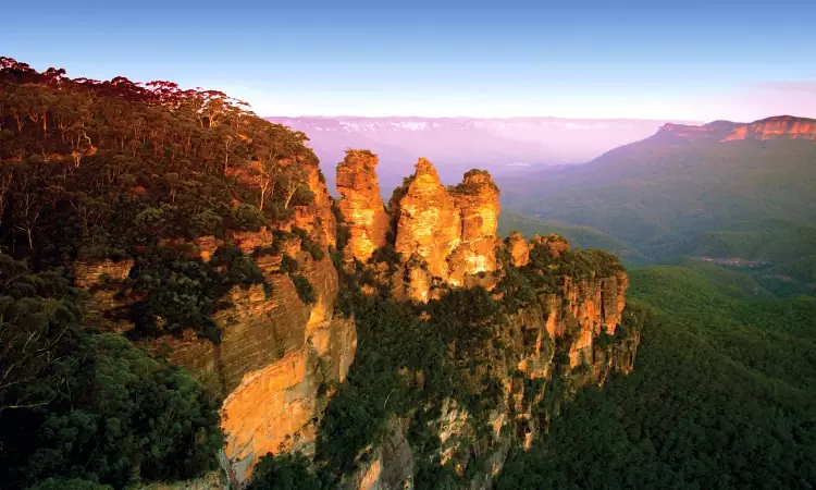 Un panorama delle Blue Mountains nel Nuovo Galles del Sud.