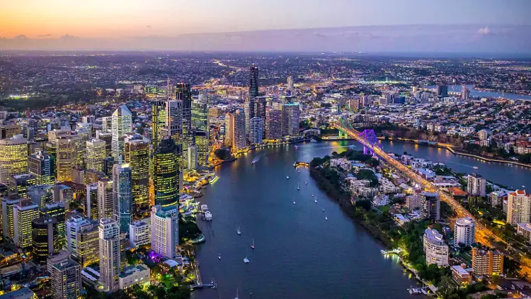 La città australiana di Brisbane, capitale del Queensland.