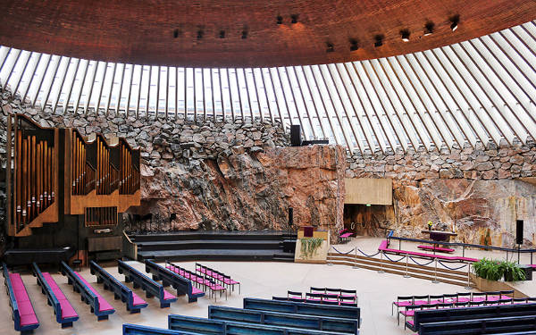 Chiesa del Temppeliaukio a Helsinki.