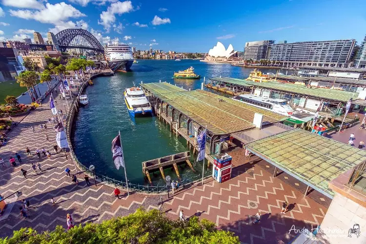 Il meraviglioso ambiente dei locali a Circular Quay.