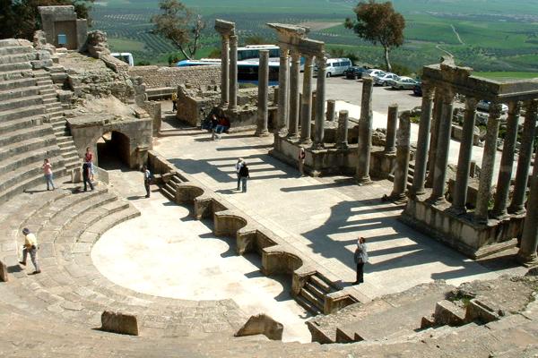 Resti romani a Dougga in Tunisia.