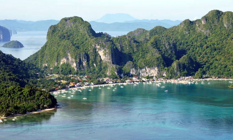 Il meraviglioso paesaggio di El Nido a Palawan.