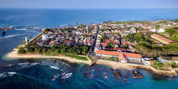 La città costiera di Galle in Sri Lanka.