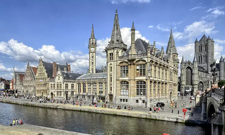 Uno scorcio della bellissima città di Gent in Belgio, conosciuta anche come Gand.