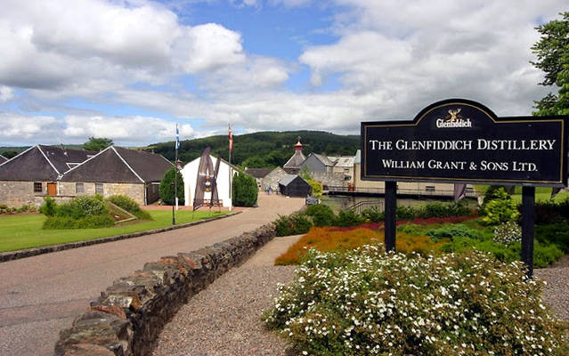 Le distillerie Glenfiddich che si possono visitare vicino Aberdeen.