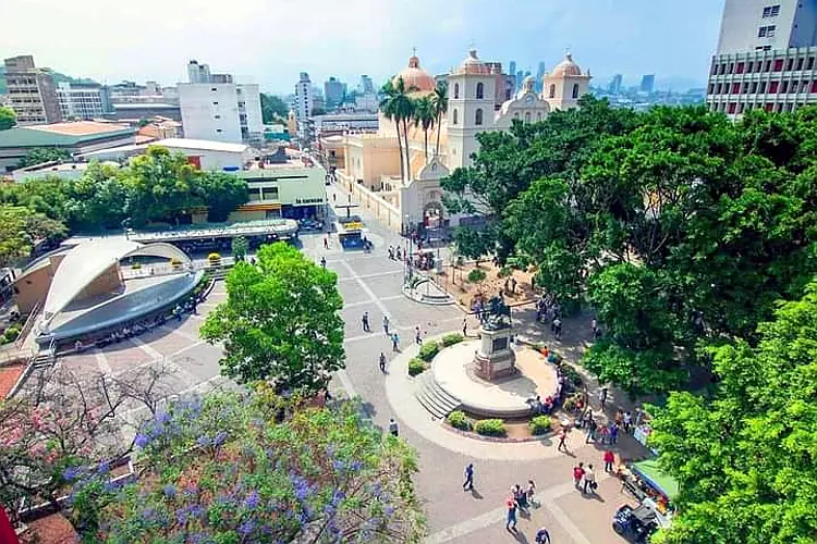 Il centro di Tegucigalpa, la capitale dell'Honduras.