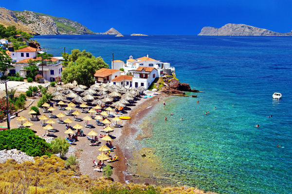 Spiaggia a Hydra, Grecia.