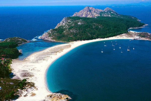 Le isole Cies in Galizia, Spagna.