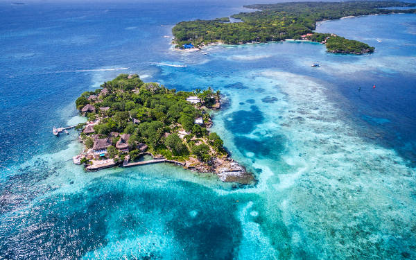 Le isole Rosario in colombia vicino Cartagena.