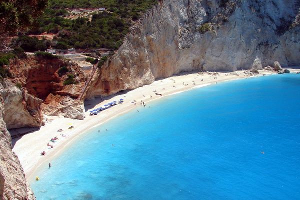 Spiaggia di Porto Katsiki a Lefkada, Grecia.