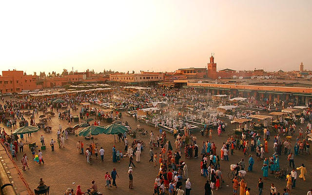 La piazza Jemaa el Fna a Marrakech.