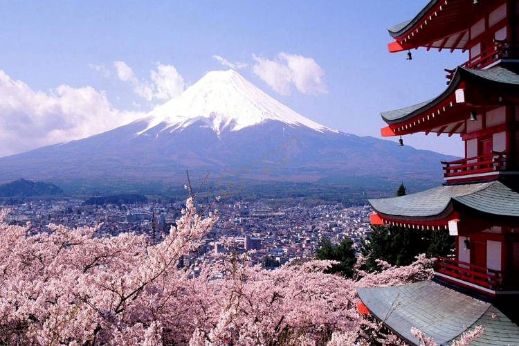 Il Monte Fuji, una dei luoghi più importanti del Giappone.