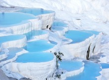 Le piscine naturali delle terme di Pamukkale.