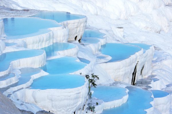 Le piscine naturali delle terme di Pamukkale.