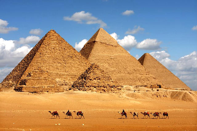 Le piramidi di Giza in Egitto.
