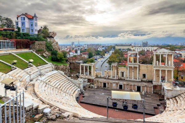 Plovdiv, il teatro romano di Filippopoli.