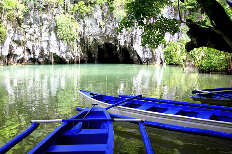 Il parco del fiume sotterraneo a Puerto Princesa.