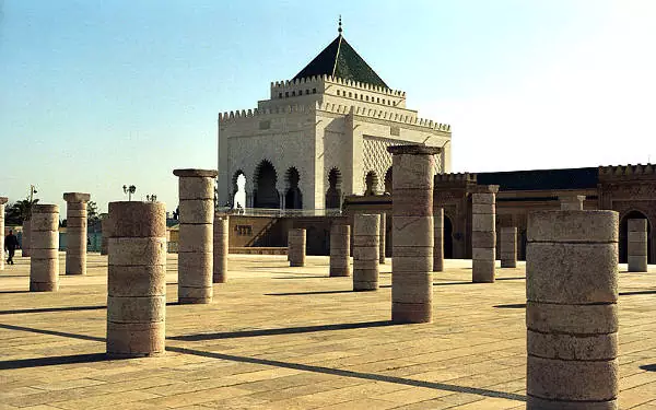 Il Mausoleo di Mohammed V a Rabat.