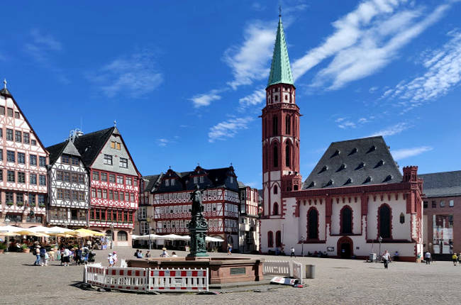 Romerberg, la Piazza del Municipio di Francoforte sul Meno.