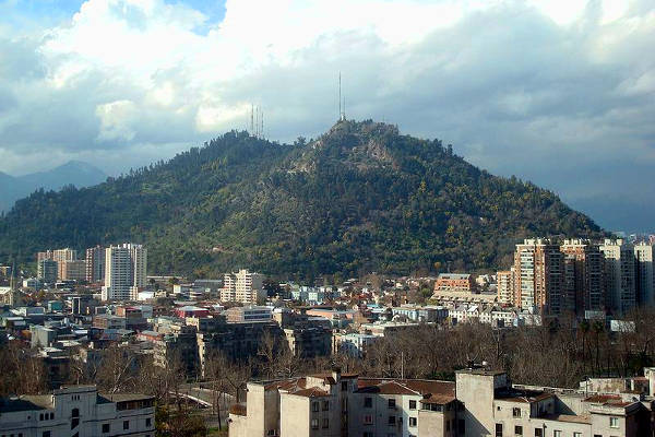 Collina di San Cristobal, un posto da vedere a Santiago in Cile.