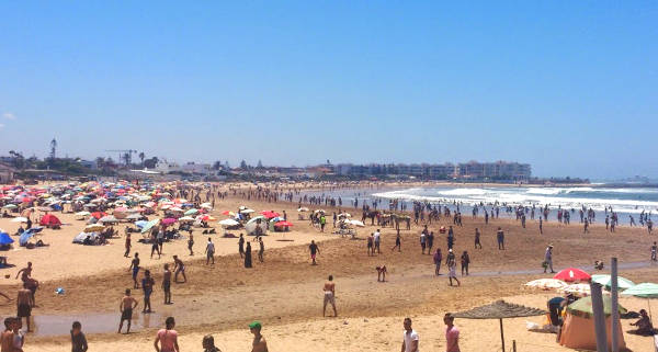 La spiaggia di Mohammedia vicino Casablanca.