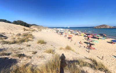 La spiaggia Su Giudeu nel sud Sardegna, vicino Cagliari.