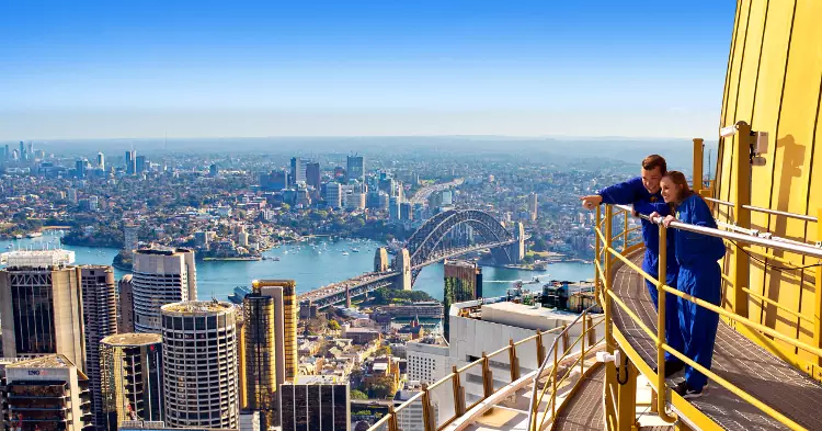 La Sydney Skywalk dove ammirare la città dall'alto della Sydney Tower.