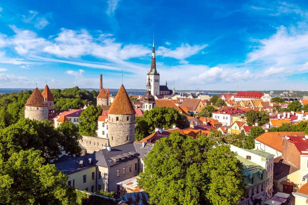 Tallinn, la capitale dell'Estonia.