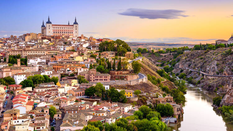 La bellissima città di Toledo in Castiglia, nella Spagna centrale.